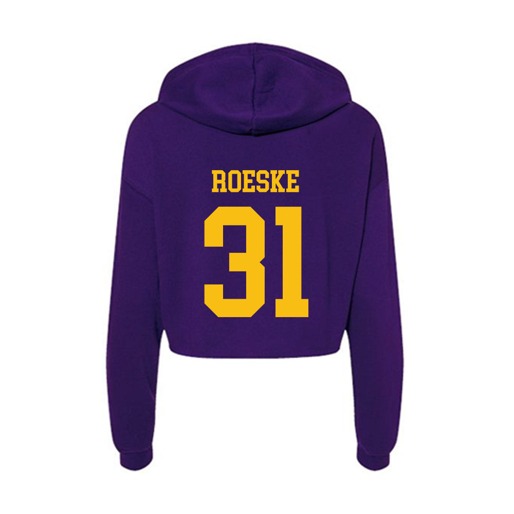 Minn. St. - NCAA Women's Ice Hockey : Kaydence Roeske - Women's Crop Fleece Hoodie-1