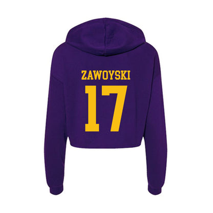 Minn. St. - NCAA Women's Ice Hockey : Lauren Zawoyski - Women's Crop Fleece Hoodie-1