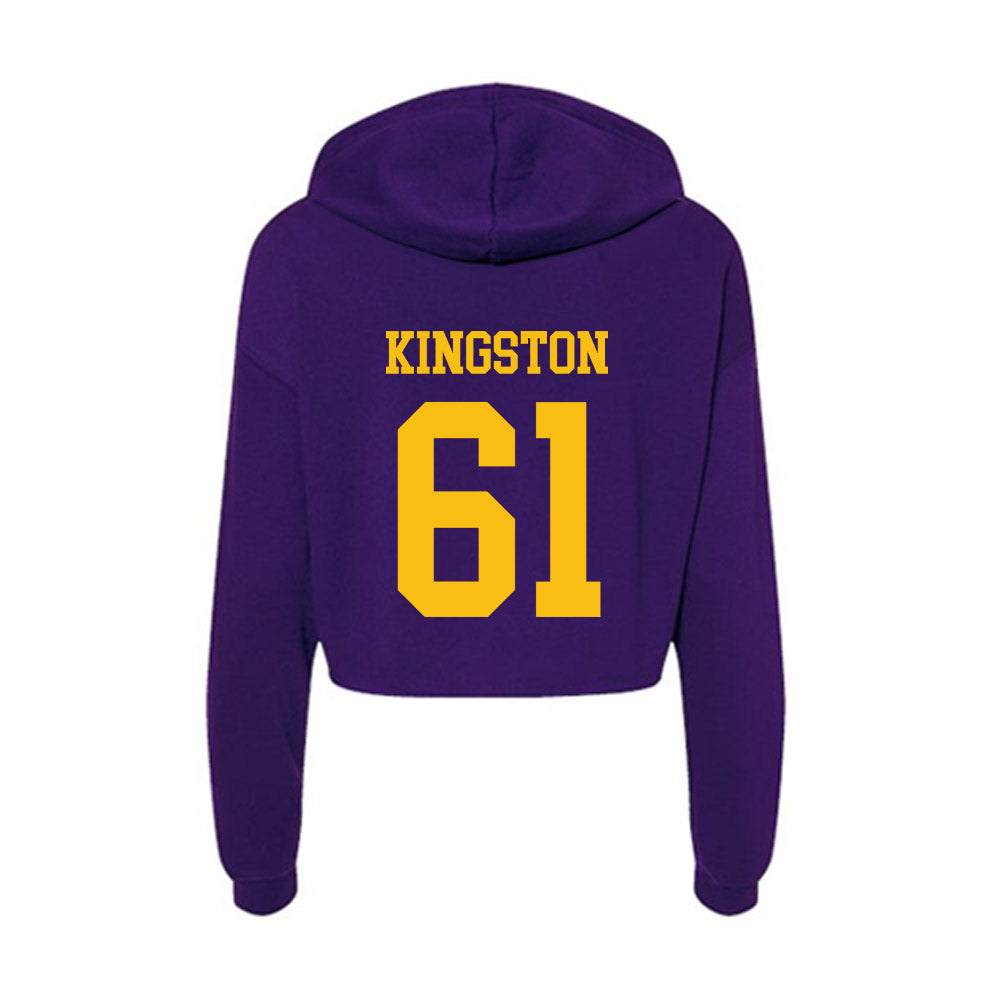 MNSU - NCAA Football : Joseph Kingston - Women's Crop Fleece Hoodie-1