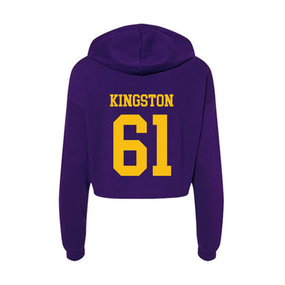 MNSU - NCAA Football : Joseph Kingston - Women's Crop Fleece Hoodie-1
