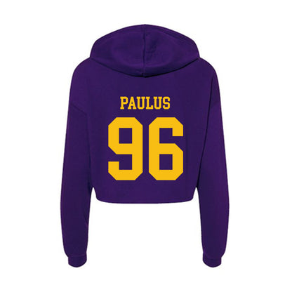 Minn. St. - NCAA Football : Caleb Paulus - Women's Crop Fleece Hoodie-1