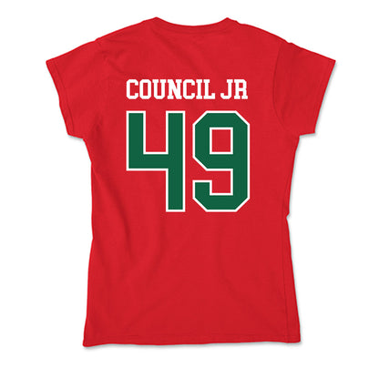 Minot State - NCAA Football : Marcus Council Jr - Soft Style Women’s T-Shirt-1