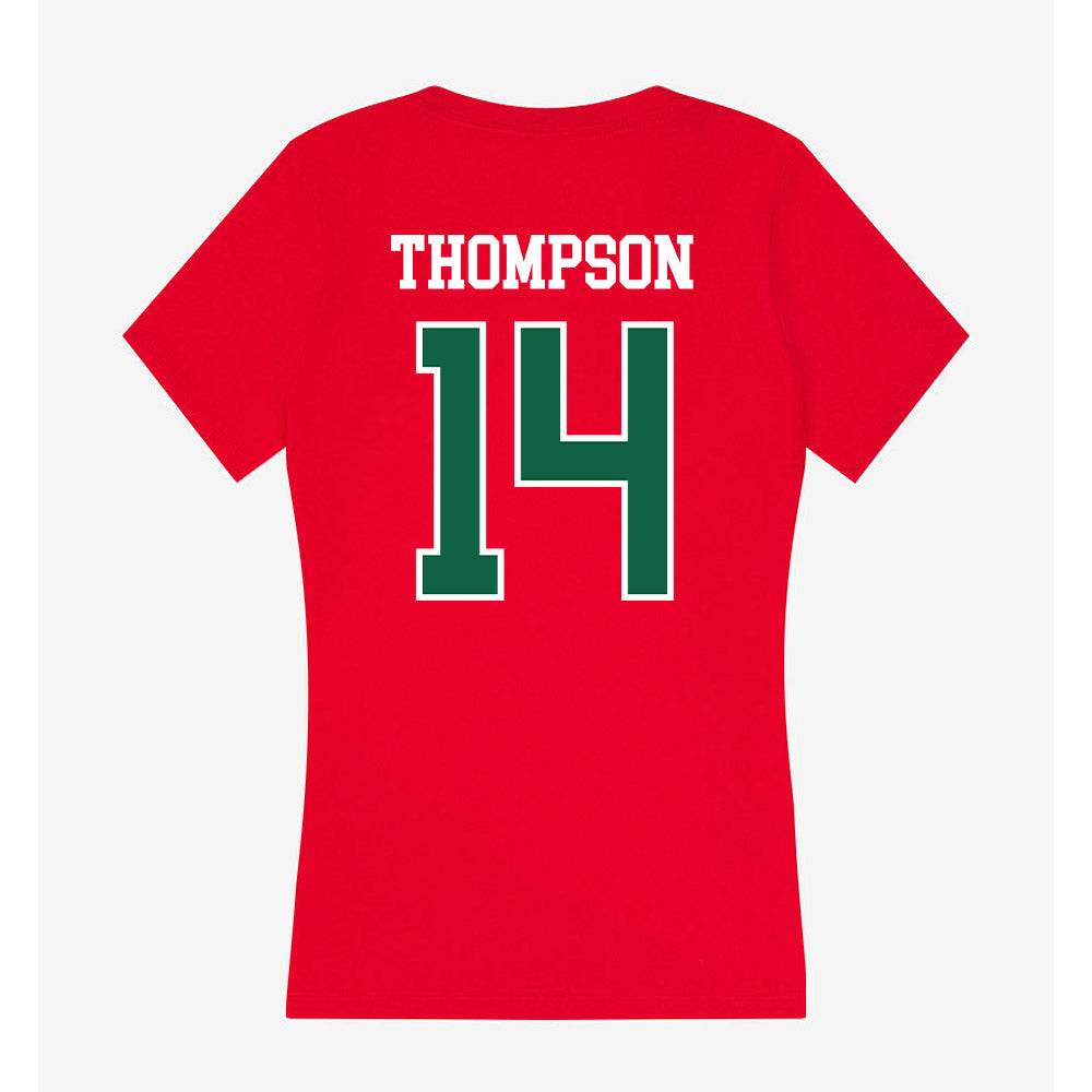 Minot State - NCAA Women's Volleyball : Mia Thompson - Women's V-Neck T-Shirt-1