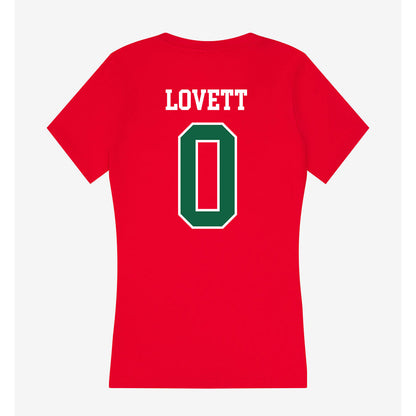Minot State - NCAA Football : Evan Lovett - Women's V-Neck T-Shirt-1