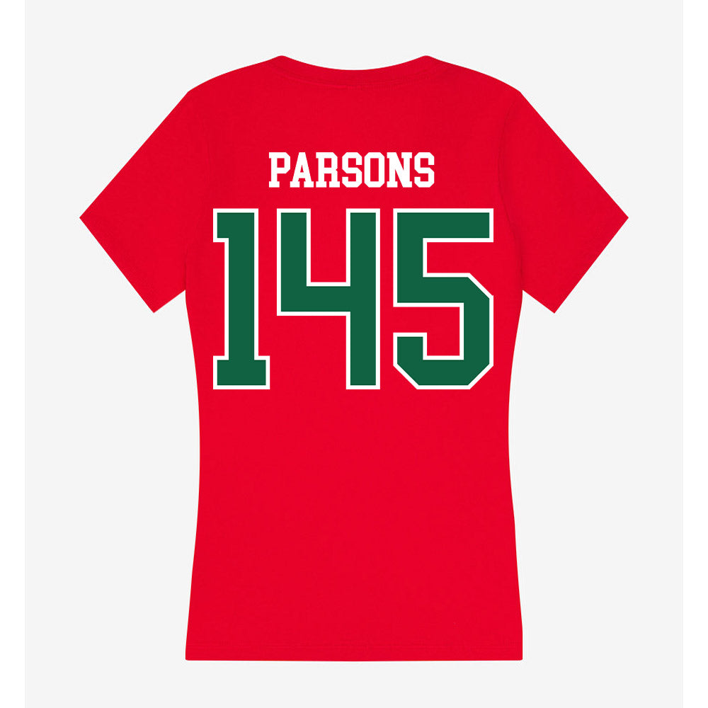 Minot State - NCAA Wrestling : Chloe Parsons - Women's V-Neck T-Shirt-1