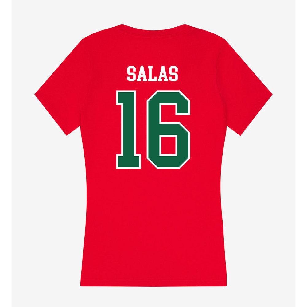 Minot State - NCAA Women's Soccer : Leah Salas - Women's V-Neck T-Shirt-1