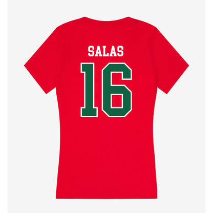 Minot State - NCAA Women's Soccer : Leah Salas - Women's V-Neck T-Shirt-1