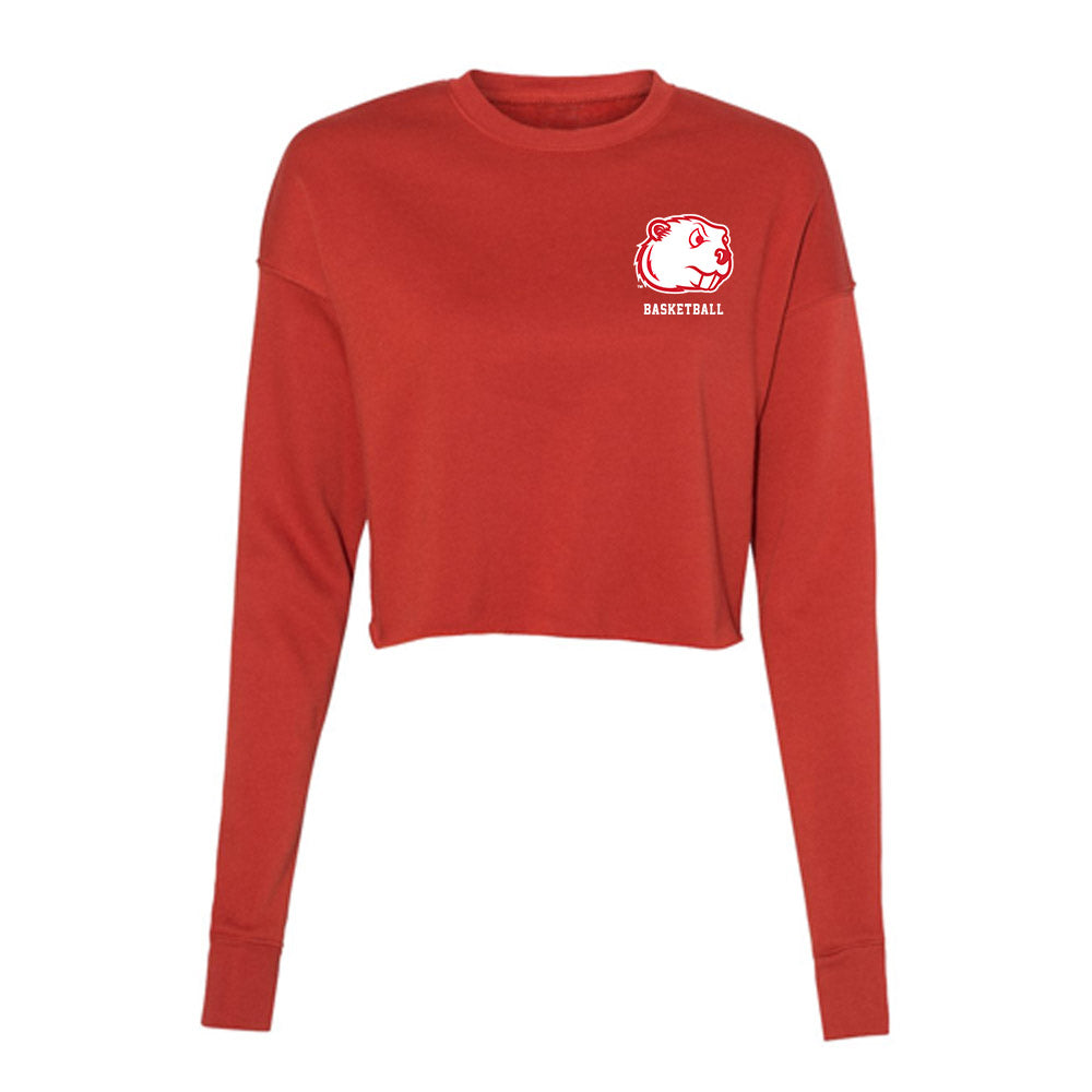 Minot State - NCAA Women's Basketball : Ashley Wacha - Women's Cropped Crew Fleece-0