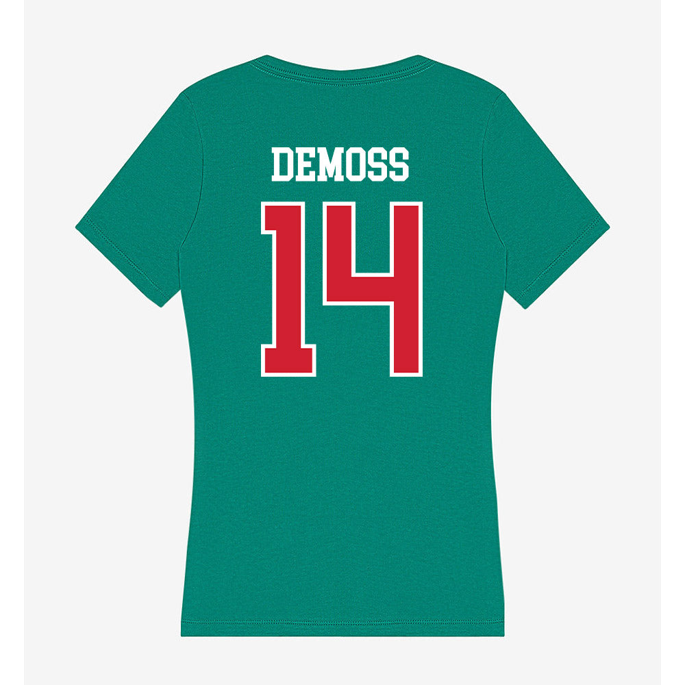 MVSU - NCAA Football : Dcameron DeMoss - Women's V-Neck T-Shirt-1