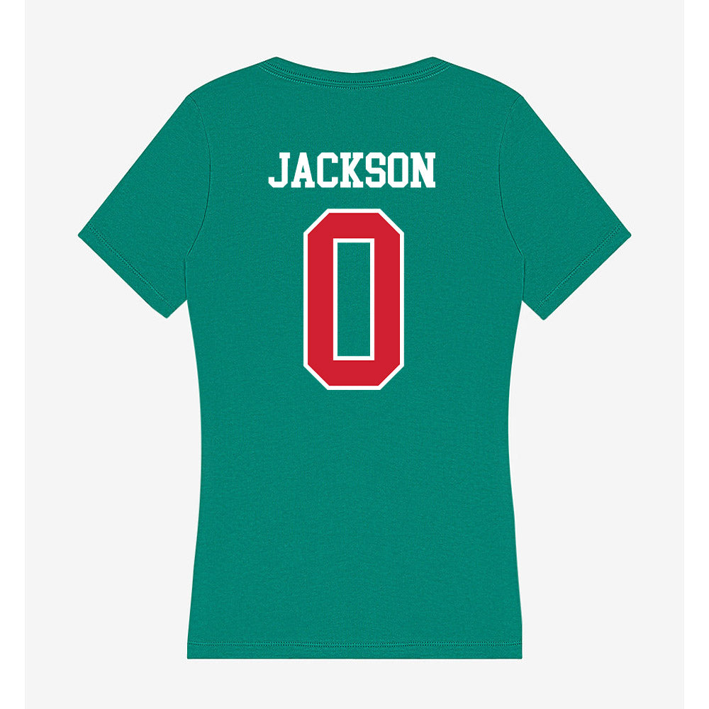 MVSU - NCAA Football : Adonis Jackson - Women's V-Neck T-Shirt-1