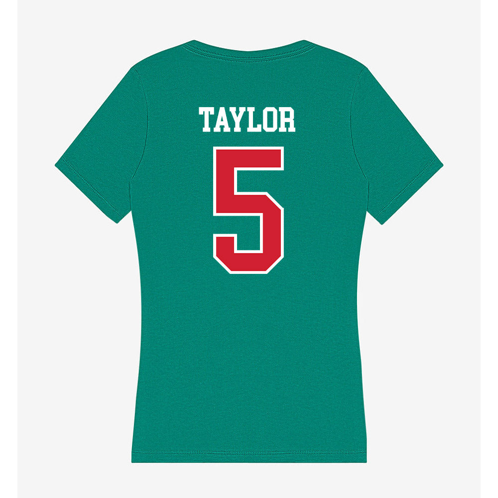 MVSU - NCAA Softball : Alexa Taylor - Women's V-Neck T-Shirt-1