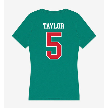 MVSU - NCAA Softball : Alexa Taylor - Women's V-Neck T-Shirt-1
