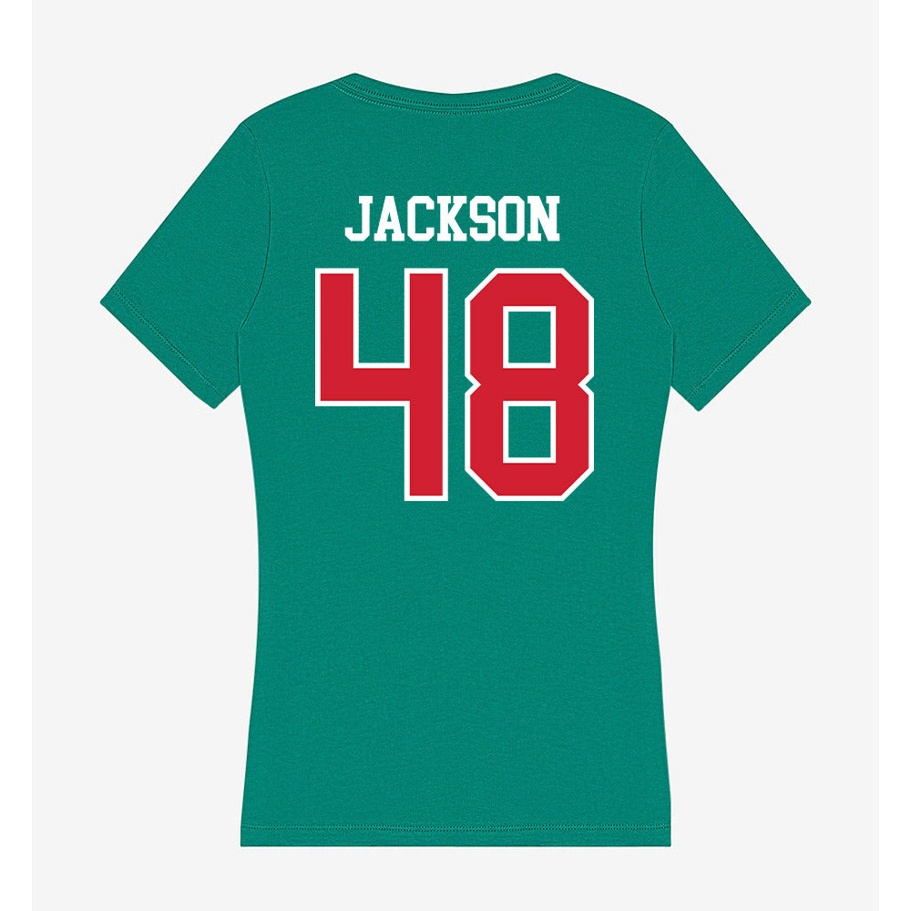 MVSU - NCAA Football : Phillip Jackson - Women's V-Neck T-Shirt-1