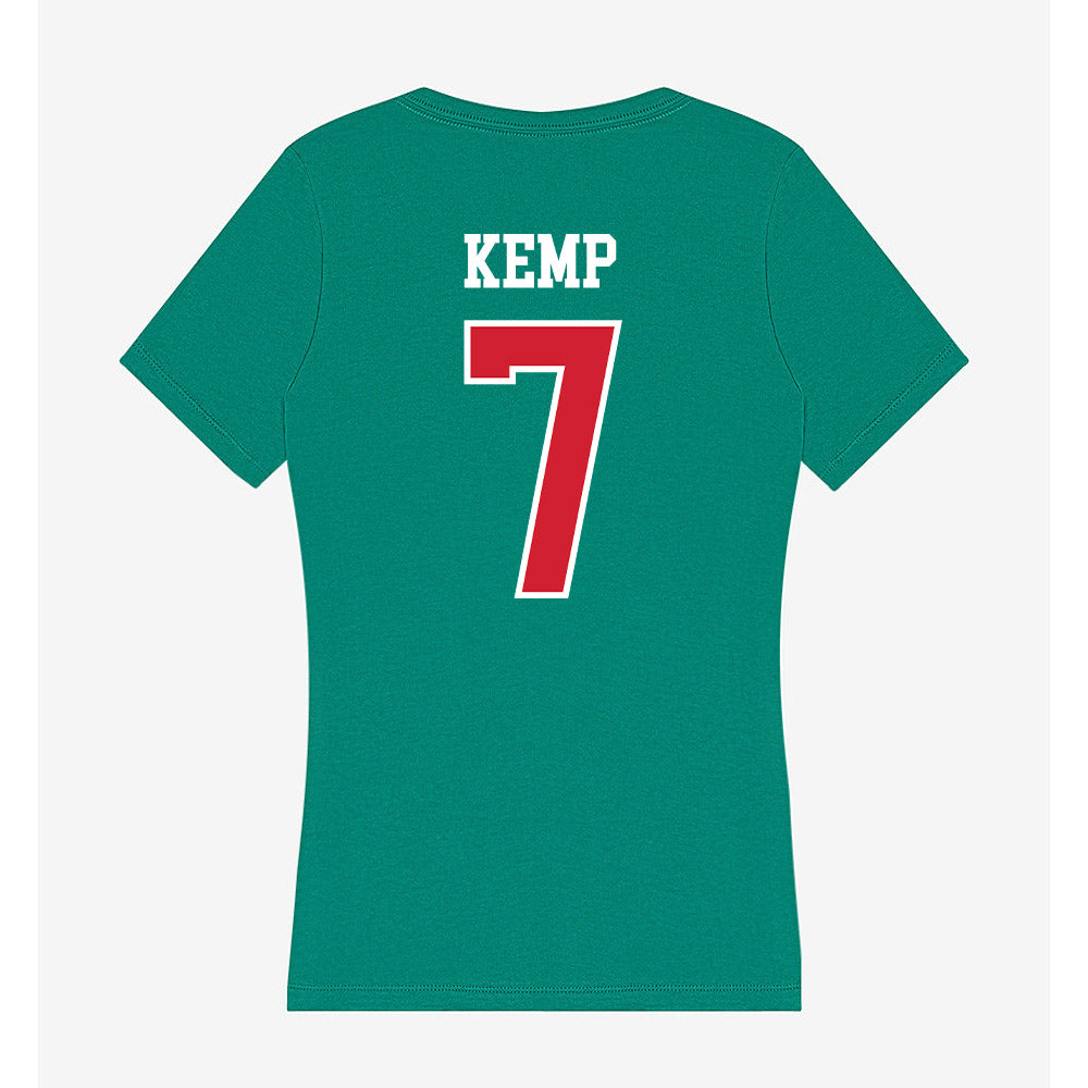MVSU - NCAA Baseball : Malik Kemp - Women's V-Neck T-Shirt-1