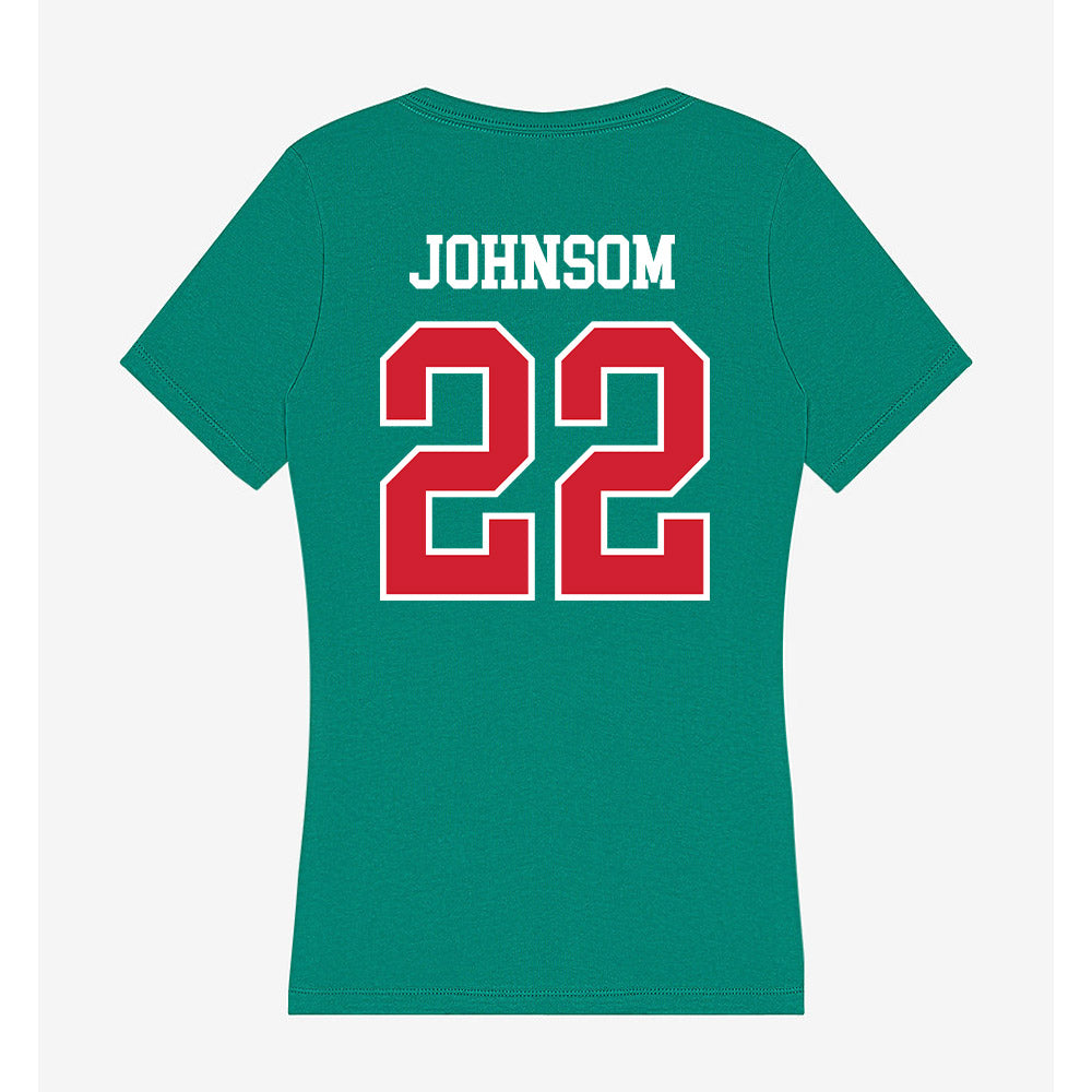 MVSU - NCAA Football : Cameron Johnsom - Women's V-Neck T-Shirt-1