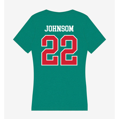 MVSU - NCAA Football : Cameron Johnsom - Women's V-Neck T-Shirt-1