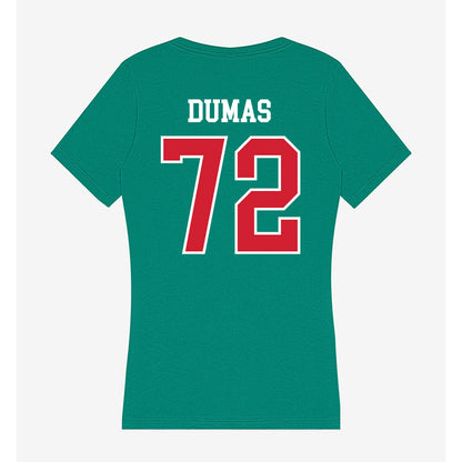 MVSU - NCAA Football : Jermarie Dumas - Women's V-Neck T-Shirt-1