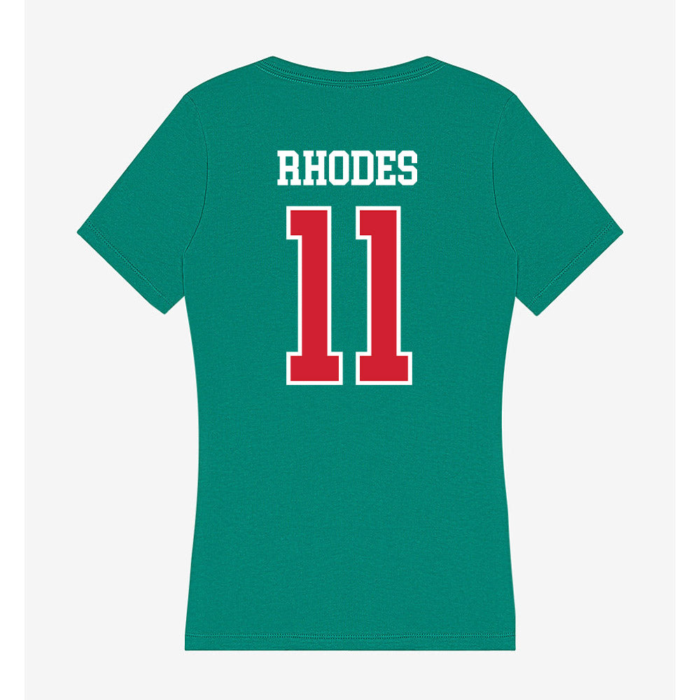 MVSU - NCAA Women's Volleyball : Alaya Rhodes - Women's V-Neck T-Shirt-1