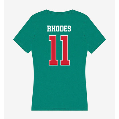 MVSU - NCAA Women's Volleyball : Alaya Rhodes - Women's V-Neck T-Shirt-1