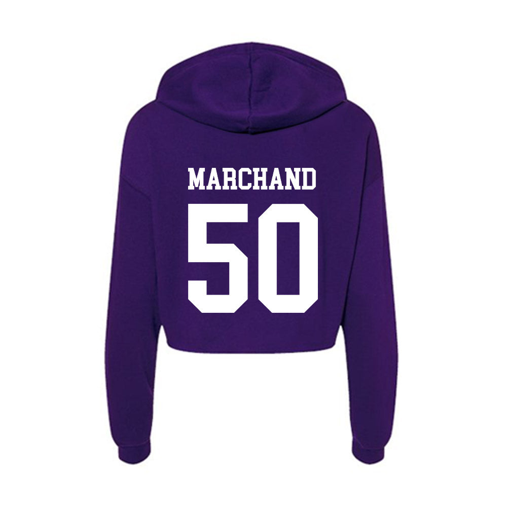 Sioux Falls - NCAA Football : Blayze Marchand - Women's Crop Fleece Hoodie-1