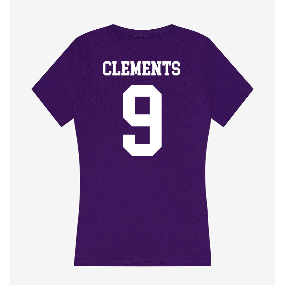 Sioux Falls - NCAA Football : Diavon Clements - Women's V-Neck T-Shirt-1