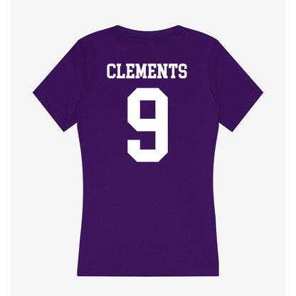 Sioux Falls - NCAA Football : Diavon Clements - Women's V-Neck T-Shirt-1