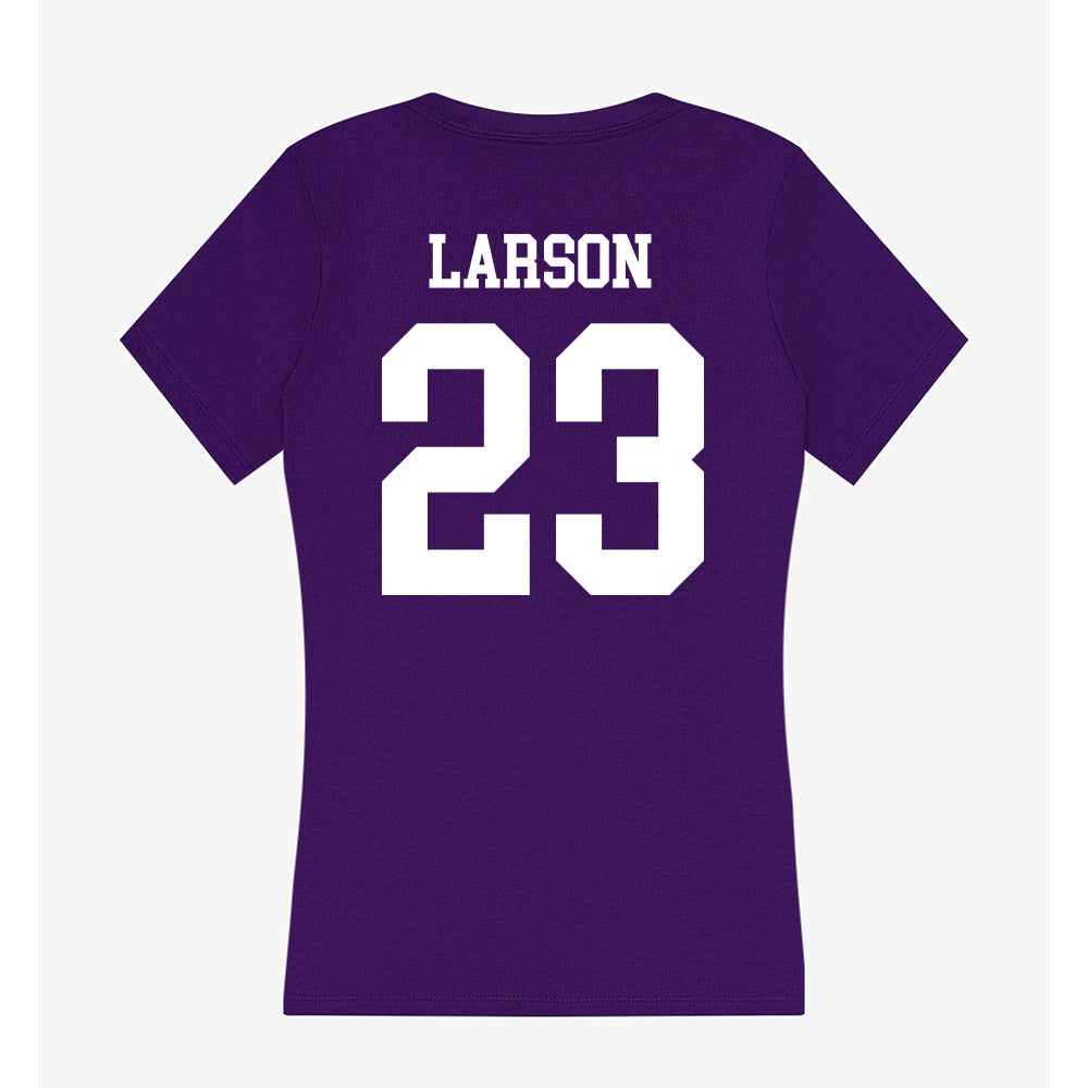 Sioux Falls - NCAA Baseball : Eli Larson - Women's V-Neck T-Shirt-1