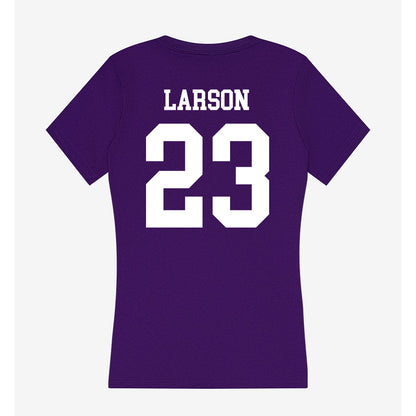 Sioux Falls - NCAA Baseball : Eli Larson - Women's V-Neck T-Shirt-1