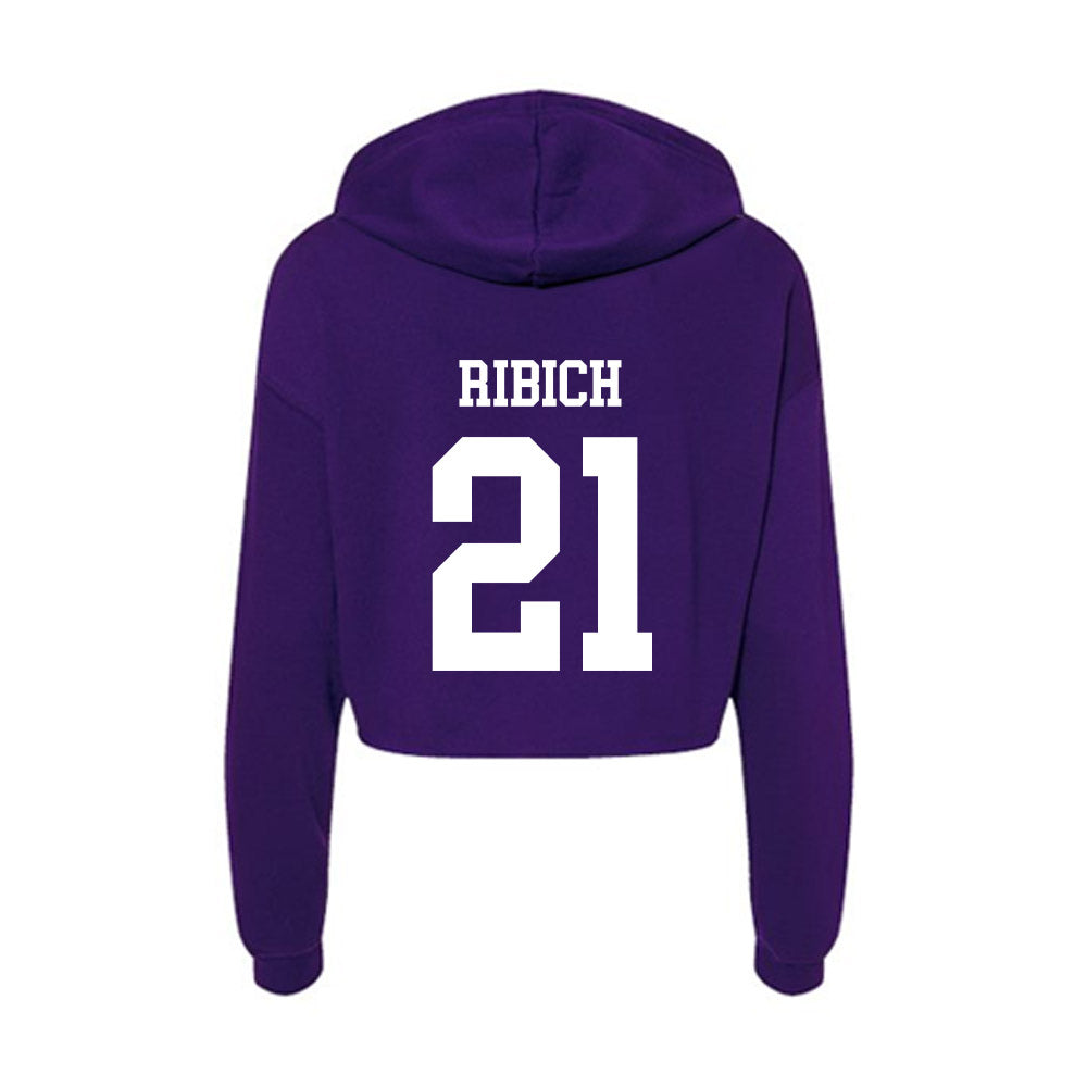 Sioux Falls - NCAA Softball : Sandra Ribich - Women's Crop Fleece Hoodie-1