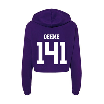 Sioux Falls - NCAA Wrestling : Jordon Oehme - Women's Crop Fleece Hoodie-1