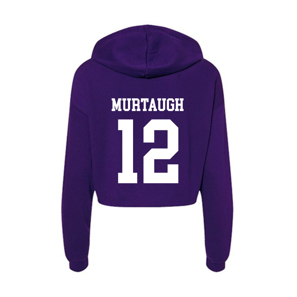 Sioux Falls - NCAA Women's Basketball : rease murtaugh - Women's Crop Fleece Hoodie-1