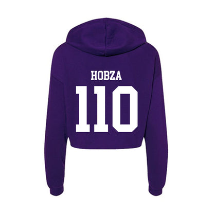 Sioux Falls - NCAA Wrestling : Paw Hobza - Women's Crop Fleece Hoodie-1