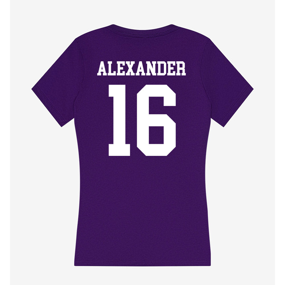 Sioux Falls - NCAA Softball : Alexis Alexander - Women's V-Neck T-Shirt-1