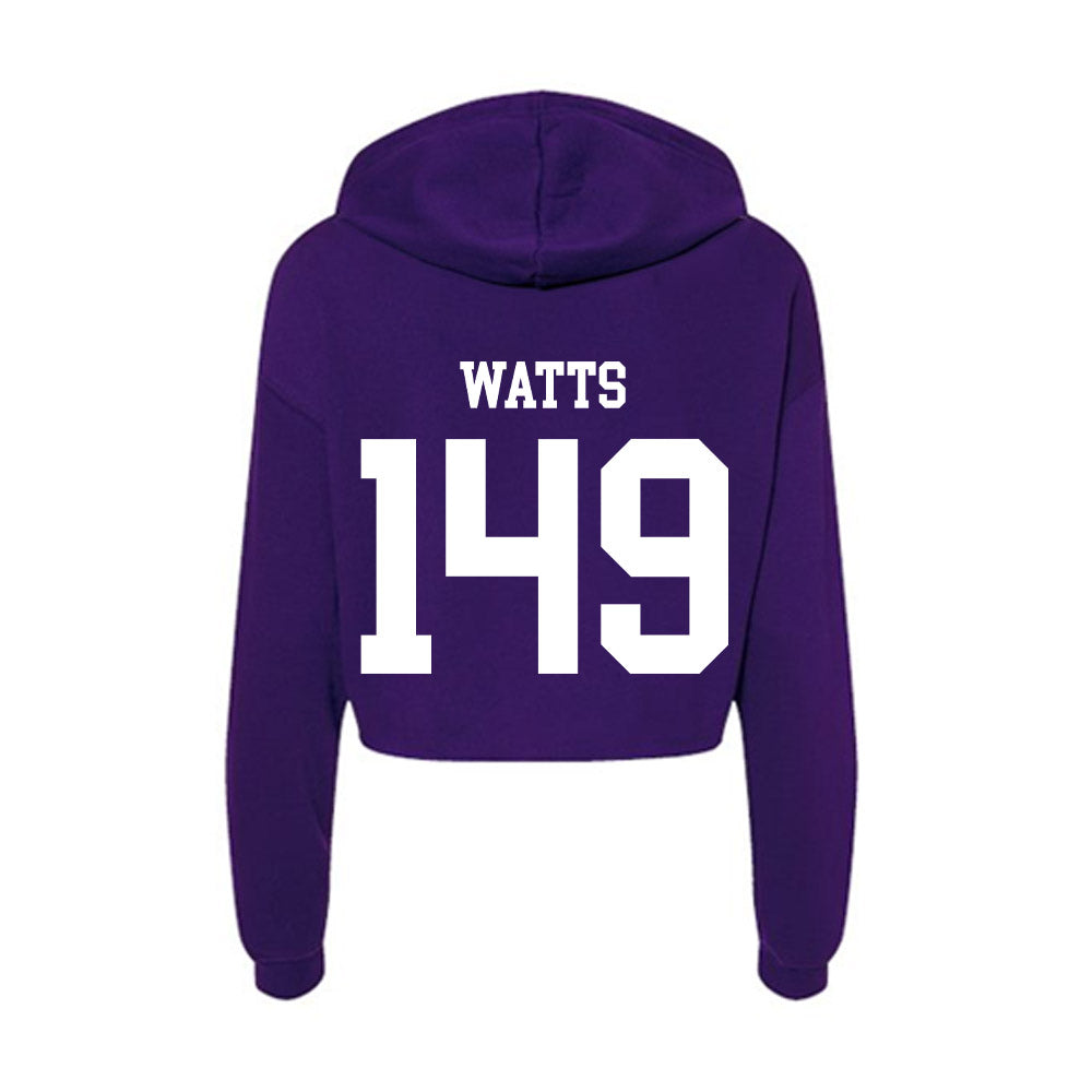 Sioux Falls - NCAA Wrestling : Sir Brandon Watts - Women's Crop Fleece Hoodie-1