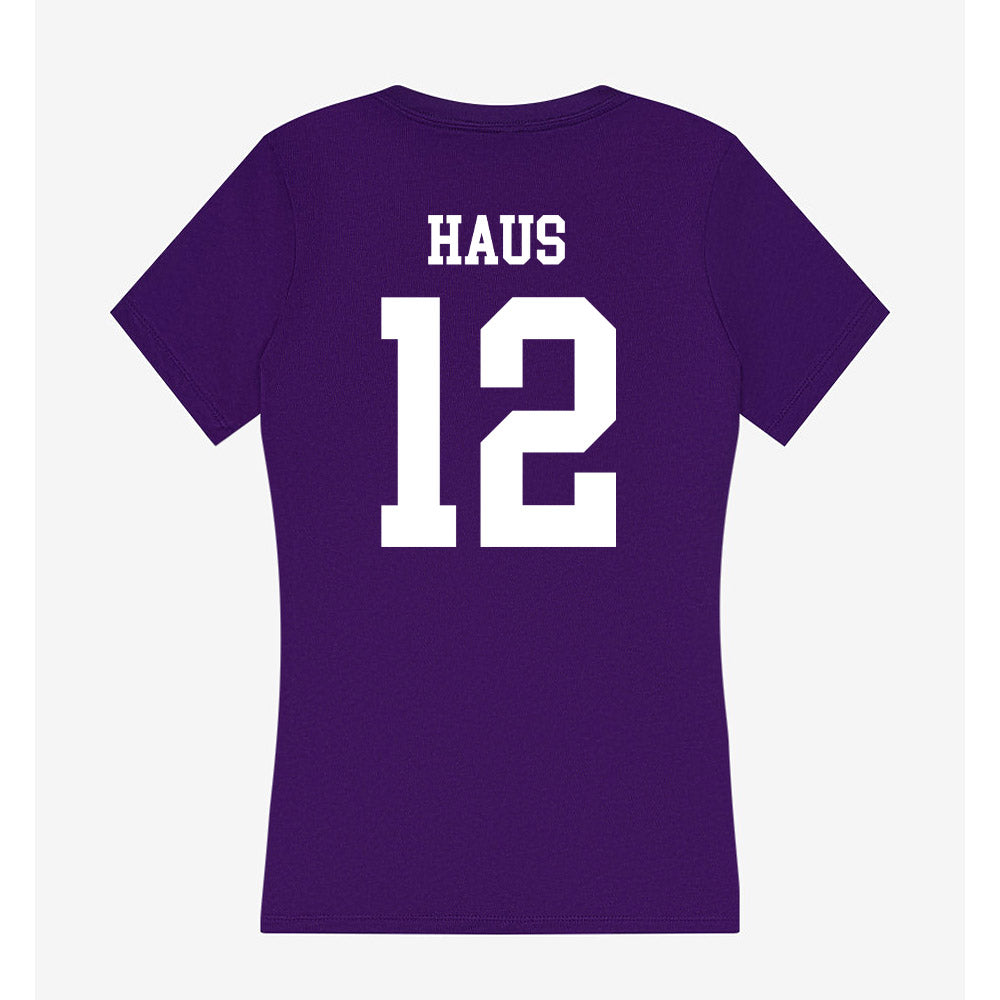 Sioux Falls - NCAA Women's Volleyball : Abigail Haus - Women's V-Neck T-Shirt-1