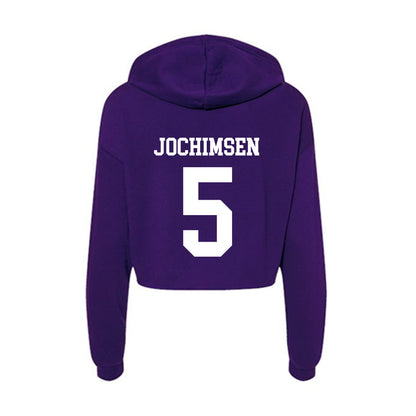 Sioux Falls - NCAA Softball : Meghan Jochimsen - Women's Crop Fleece Hoodie-1