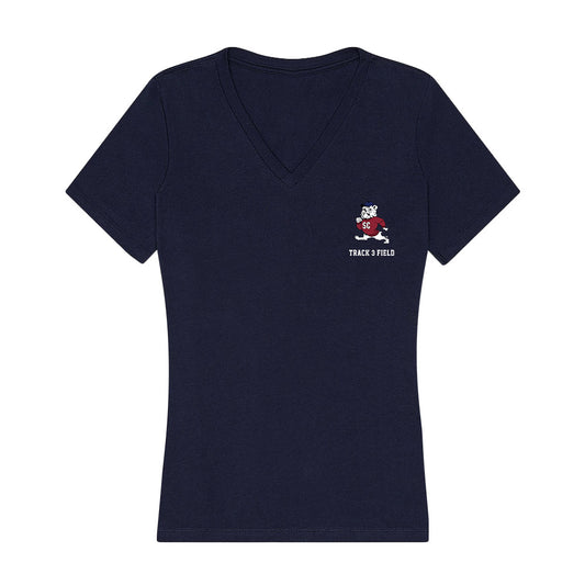 SCSU - NCAA Men's Track & Field : Zacharie Fedelus - Women's V-Neck T-Shirt-0