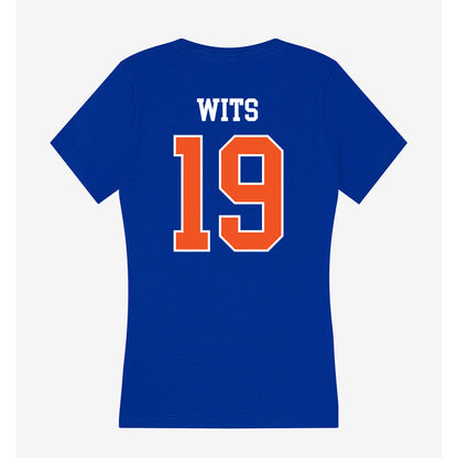 UW Platteville - NCAA Men's Soccer : Caden Wits - Women's V-Neck T-Shirt-1