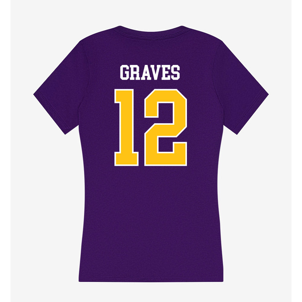 East Carolina - NCAA Football : Chance Graves - Women's V-Neck T-Shirt-1