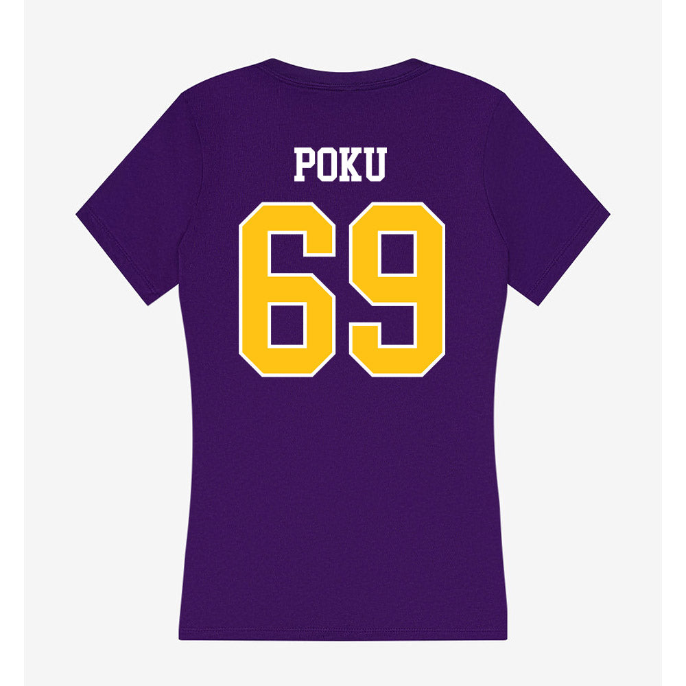 East Carolina - NCAA Football : Emmanuel Poku - Women's V-Neck T-Shirt-1