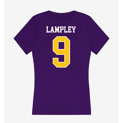 East Carolina - NCAA Football : J.D. Lampley - Women's V-Neck T-Shirt-1