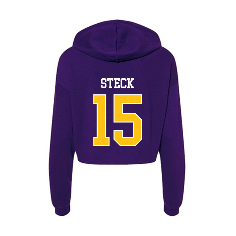 East Carolina - NCAA Women's Soccer : Ella Steck - Women's Crop Fleece Hoodie-1