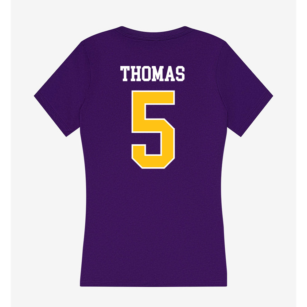 East Carolina - NCAA Women's Soccer : Molly Thomas - Women's V-Neck T-Shirt-1