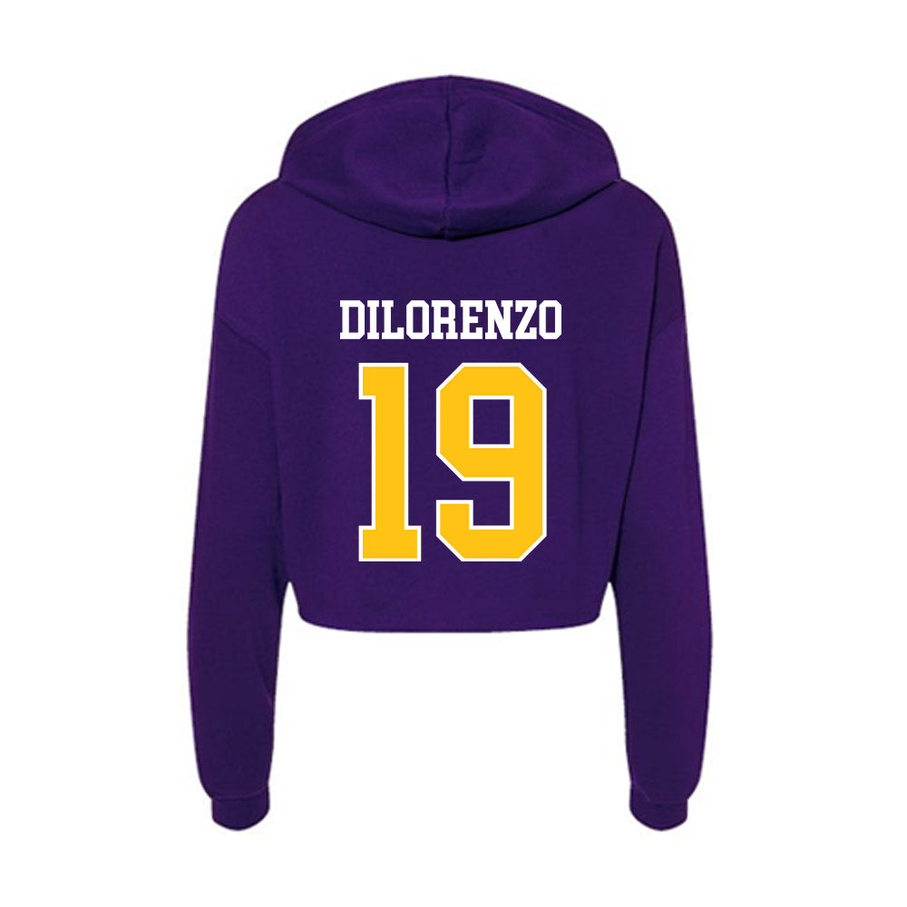 East Carolina - NCAA Baseball : Jackson DiLorenzo - Women's Crop Fleece Hoodie-1