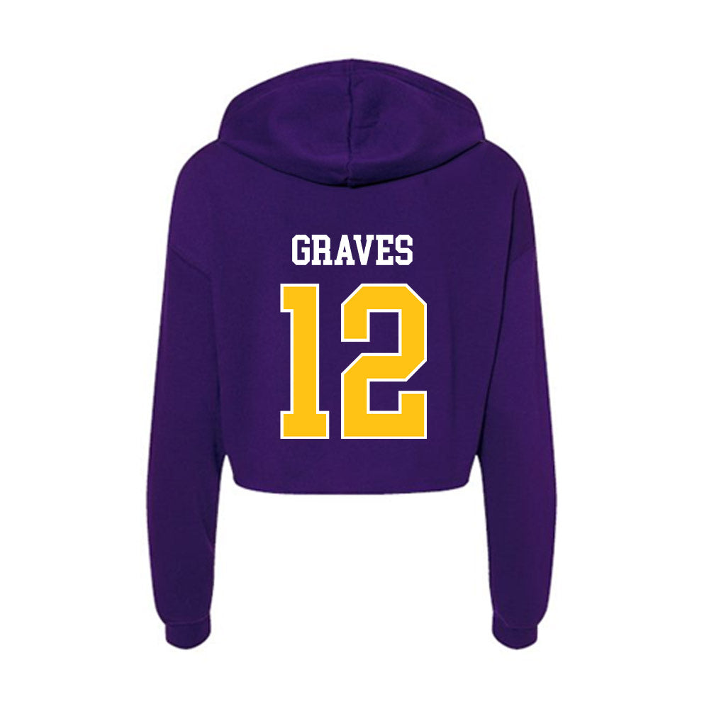 East Carolina - NCAA Football : Chance Graves - Women's Crop Fleece Hoodie-1