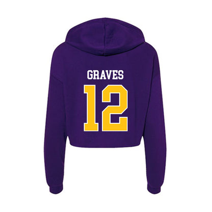 East Carolina - NCAA Football : Chance Graves - Women's Crop Fleece Hoodie-1