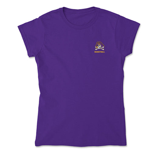 East Carolina - NCAA Men's Basketball : Eli DeLaurier - Soft Style Women’s T-Shirt-0