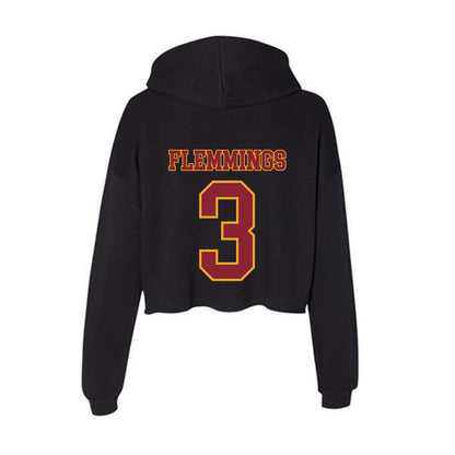 ULM - NCAA Football : Noah Flemmings - Women's Crop Fleece Hoodie-1