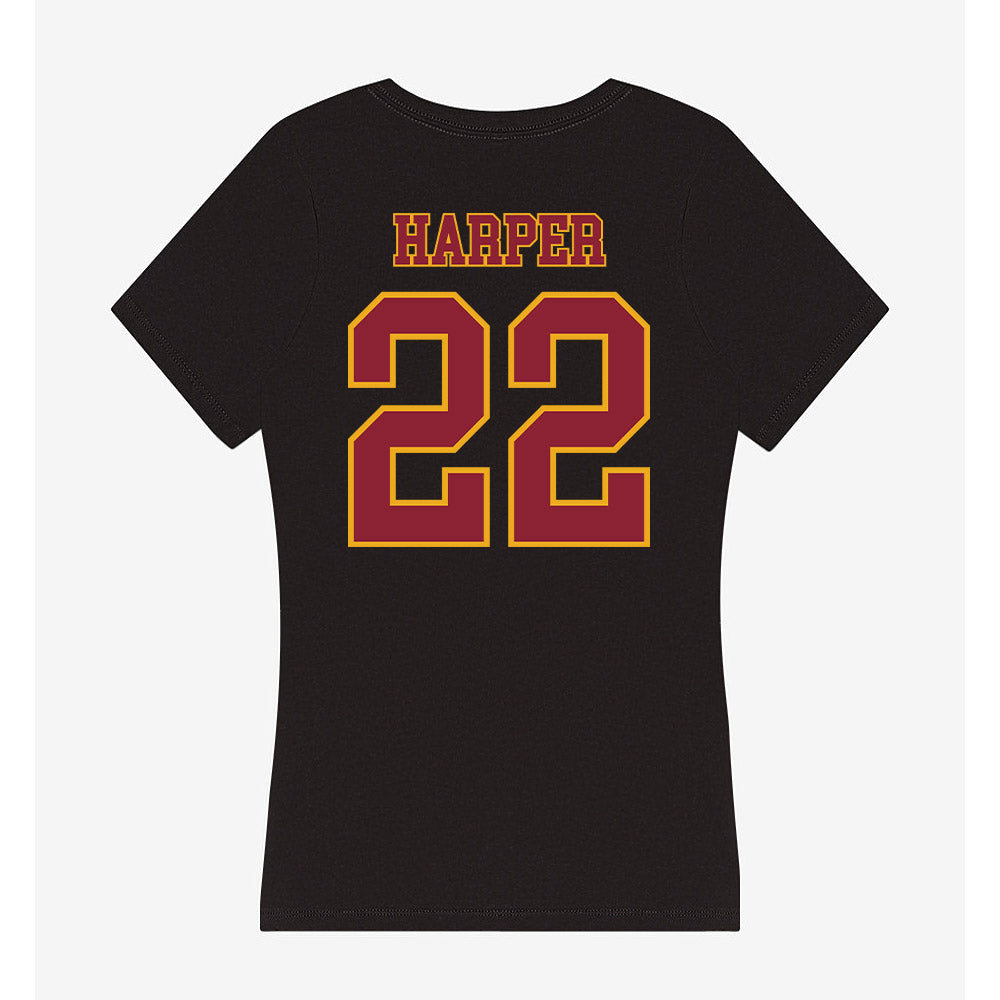 ULM - NCAA Football : Jay Harper - Women's V-Neck T-Shirt-1