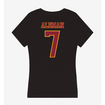 ULM - NCAA Baseball : Angelo Aleman - Women's V-Neck T-Shirt-1